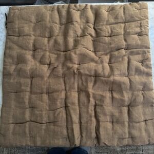 Pottery Barn Everyday Linen Comfort Quilted Reversible Sham Bronze Euro